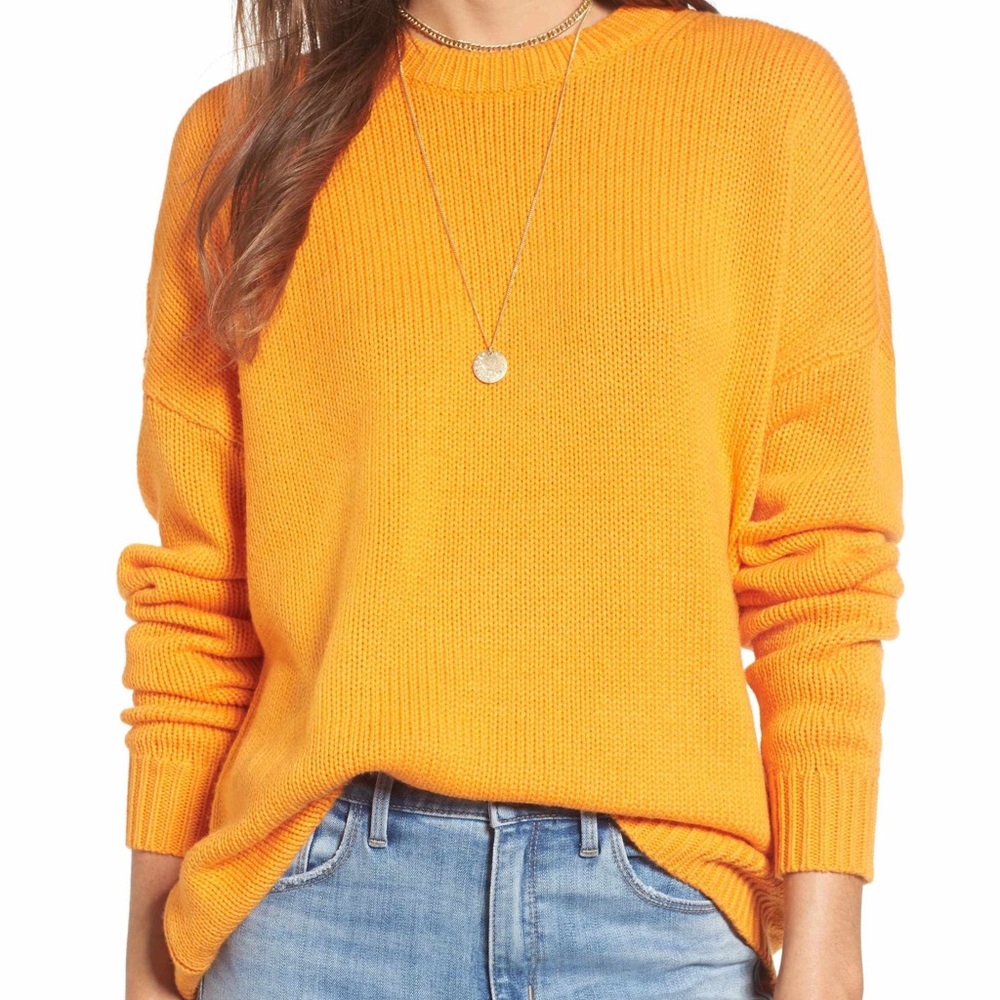 HP 🎉 Something Navy x Treasure and Bond Orange Sweater, USED